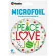 balon foliowy peace love joy grochy qualatex 18 rnd