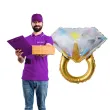 balon foliowy pierscionek z diamentem bialy partypal 27 shp
