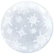 balon foliowy platki sniegu transparentny 20 orb