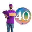 balon foliowy rainbow liczba 40 grabo 18 rnd