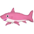 balon foliowy rekin usmiechniety rozowy jasny flexmetal 24 shp