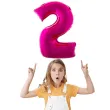 balon foliowy rozowa radosc cyfra 2 rozowy funnyfashion 41 dgt