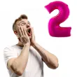 balon foliowy rozowa radosc cyfra 2 rozowy funnyfashion 41 dgt