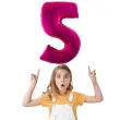 balon foliowy rozowa radosc cyfra 5 rozowy funnyfashion 41 dgt