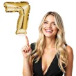 balon foliowy samopompujacy cyfra 7 zloty godan 9 dgt