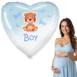 balon foliowy serce bobo boy mis dekoracja na baby shower niebieski ombre 18 hrt
