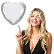 balon foliowy serce chrom srebrny qualatex 18 hrt