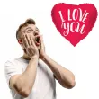 balon foliowy serce i love you czerwony folat 18 hrt