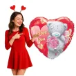 balon foliowy serce i love you z misiem qualatex 18 hrt