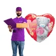 balon foliowy serce i love you z misiem qualatex 18 hrt