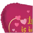 balon foliowy serce love is in the air bordowy folat 18 hrt