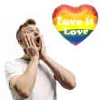 balon foliowy serce love is love kolorowy partydeco 14 hrt