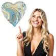 balon foliowy serce marmurek niebieskie amscan 17 hrt