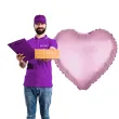 balon foliowy serce matowe rozowy partypal 18 hrt