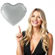 balon foliowy serce matowe srebrny partypal 18 hrt