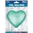 balon foliowy serce matowe zielony partypal 18 hrt