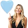 balon foliowy serce metaliczne niebieski jasny flexmetal 18 hrt