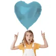 balon foliowy serce metallic matte blekitny folat 18 hrt