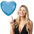 balon foliowy serce niebieski chrom qualatex 18 hrt