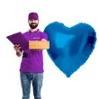 balon foliowy serce niebieski folat 18 hrt