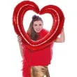 balon foliowy serce otwarte ramka do zdjec czerwony folat 24 hrt