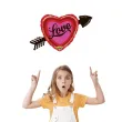 balon foliowy serce przebite strzala love rozowy betallic 36 shp