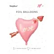 balon foliowy serce przebite strzala rozowy partydeco 21 shp