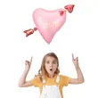 balon foliowy serce przebite strzala rozowy partydeco 21 shp