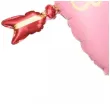 balon foliowy serce przebite strzala rozowy partydeco 21 shp