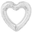 balon foliowy serce ramka dwukolorowa czerwony srebrny partypal 28 hrt