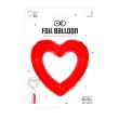balon foliowy serce ramka dwukolorowa czerwony srebrny partypal 28 hrt
