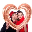balon foliowy serce rozowe zloto folat 31 hrt