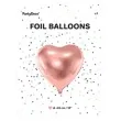 balon foliowy serce rozowe zloto partydeco 18 hrt