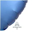 balon foliowy serce satynowe niebieski amscan 17 hrt