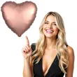 balon foliowy serce satynowe rozowe zloto amscan 17 hrt
