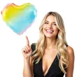 balon foliowy serce teczowy gradient partypal 18 hrt