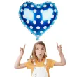 balon foliowy serce w kropki niebieskie jix 18 hrt
