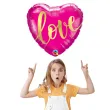 balon foliowy serce z love rozowy qualatex 18 hrt