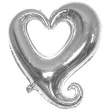 balon foliowy serce z ogonkiem srebrny oem 16 shp