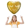 balon foliowy serce z rzesami zloty qualatex 9 hrt