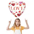 balon foliowy serce z sercami love qualatex 18 hrt