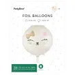 balon foliowy slodki kotek kremowy partydeco 18 rnd