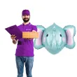 balon foliowy slonik 3d blekitny partypal 23 shp