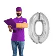 balon foliowy smart cyfra 0 srebrny godan 30 dgt