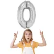 balon foliowy smart cyfra 0 srebrny godan 30 dgt