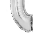 balon foliowy smart cyfra 0 srebrny godan 30 dgt