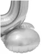 balon foliowy smart cyfra 0 stojaca srebrny godan 28 dgt