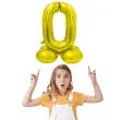 balon foliowy smart cyfra 0 stojaca zloty godan 28 dgt