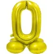 balon foliowy smart cyfra 0 stojaca zloty godan 28 dgt