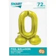 balon foliowy smart cyfra 0 stojaca zloty godan 28 dgt